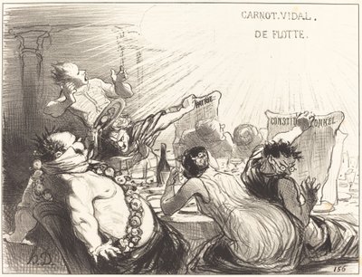 The Feast of Belshazzar-Veron by Honoré Daumier