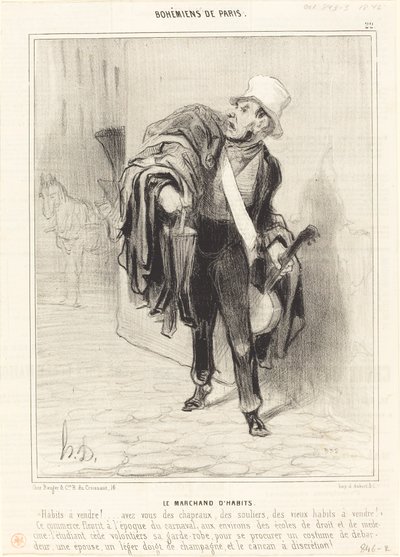 The Clothes Merchant by Honoré Daumier