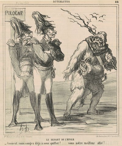 The Departure of Winter by Honoré Daumier