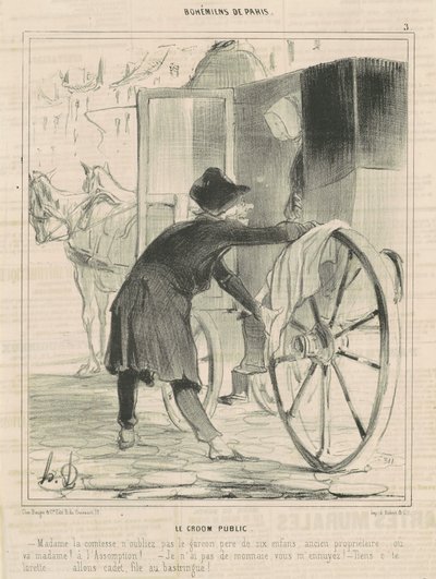 The Public Groom by Honoré Daumier