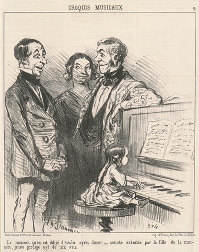 The Piece We Are Forced to Swallow... by Honoré Daumier