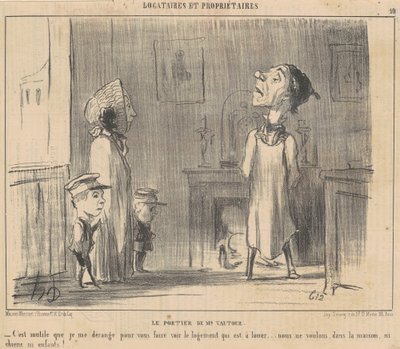 The Porter of Mr. Vautour by Honoré Daumier
