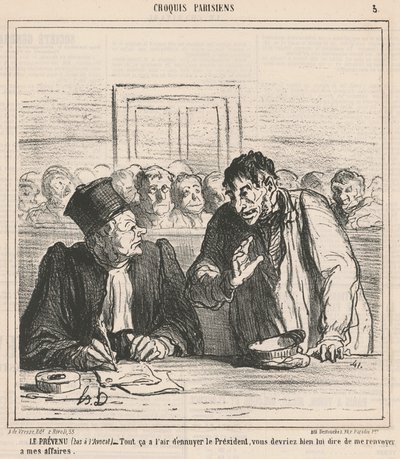 The Accused by Honoré Daumier