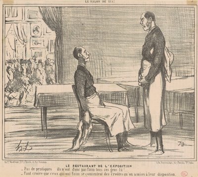 The Exhibition Restaurant by Honoré Daumier