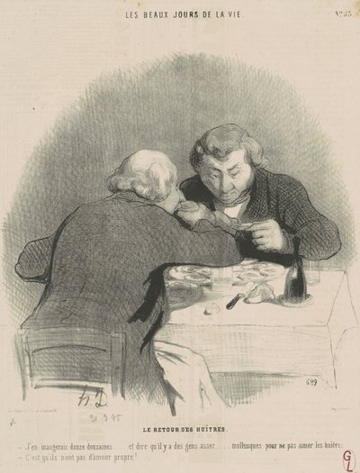 The Return of the Oysters by Honoré Daumier