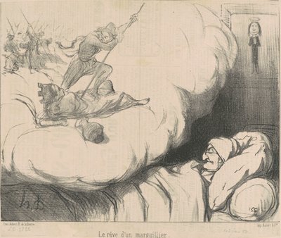 The Dream of a Churchwarden by Honoré Daumier