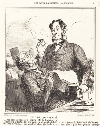 The Politics of Coffee by Honoré Daumier