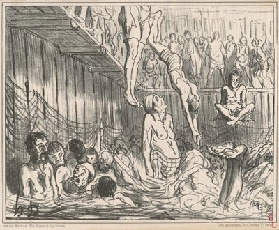 The Four Sous Baths by Honoré Daumier