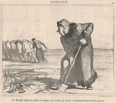 The Boyars Reduced to Farming... by Honoré Daumier