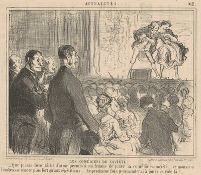 The Society Actors by Honoré Daumier