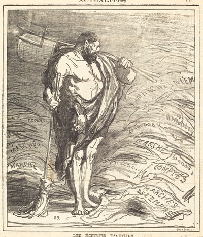 The Stables of Augias by Honoré Daumier