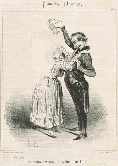 The Little Gifts by Honoré Daumier