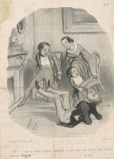 Lolo!... Will You Leave the Chair Alone... by Honoré Daumier