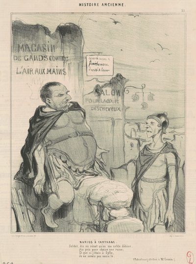 Marius at Carthage by Honoré Daumier