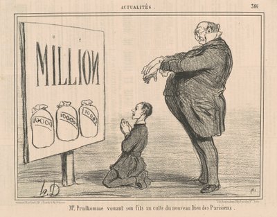 Mr. Prudhomme Dedicating His Son to... by Honoré Daumier