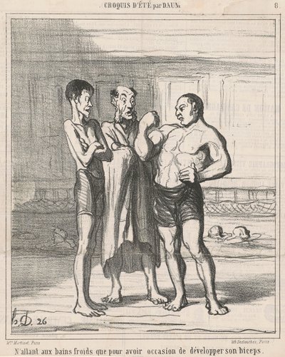 Not Going to the Cold Baths by Honoré Daumier