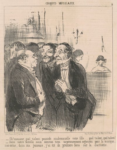 Oh! Monsieur, what talent you possess... by Honoré Daumier