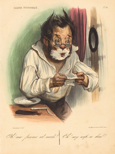 Oh! My Wife is Dead! by Honoré Daumier