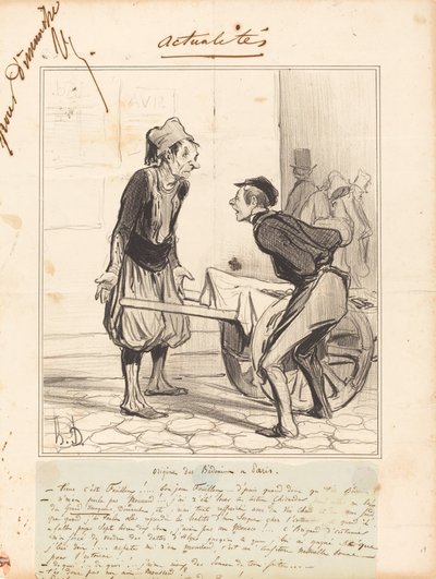 Origin of the Bedouins in Paris by Honoré Daumier