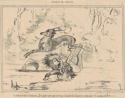 Opening of the Hunt by Honoré Daumier