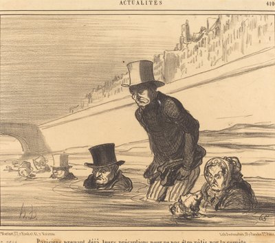 Parisians Taking Their Precautions by Honoré Daumier