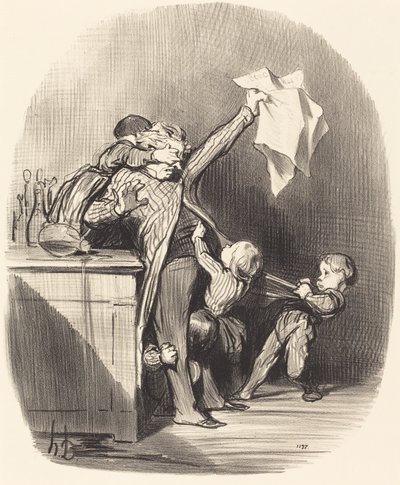 Pleasures of Fatherhood by Honoré Daumier
