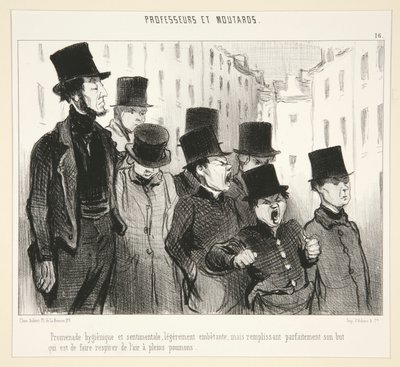 Hygienic Walk by Honoré Daumier