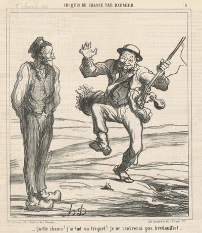 What Luck! I Killed a Sparrow! by Honoré Daumier