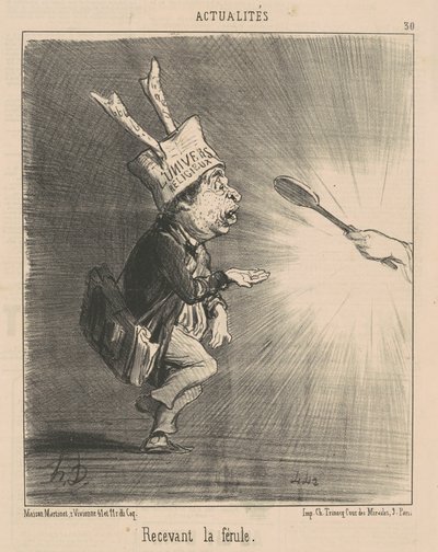 Receiving the Ferule by Honoré Daumier