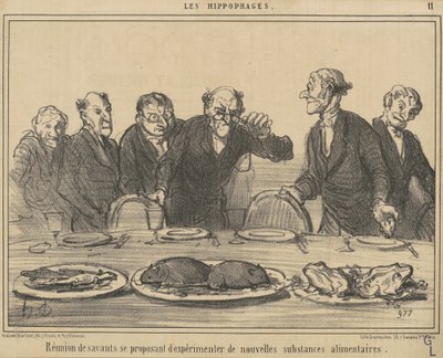 Meeting of Scholars Proposing... by Honoré Daumier
