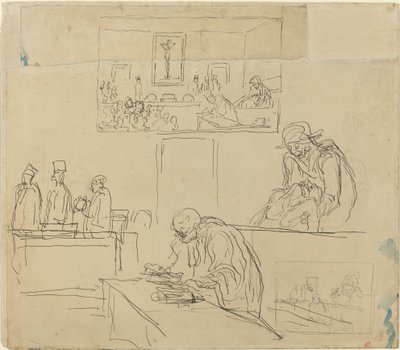 Scene of the Tribunal (The Verdict) by Honoré Daumier