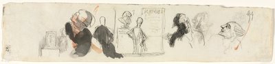 Sketches of Various Figures (verso) by Honoré Daumier