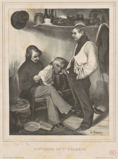 Souvenir of Ste. Pélagie by Honoré Daumier