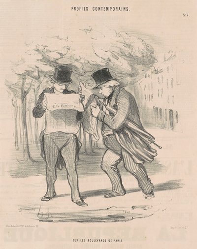 On the Boulevards of Paris by Honoré Daumier