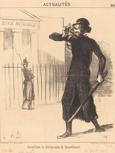 Supervising the Surveillance Commission by Honoré Daumier