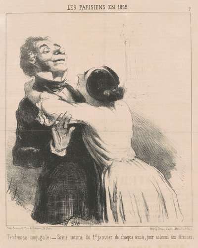 Conjugal Tenderness by Honoré Daumier