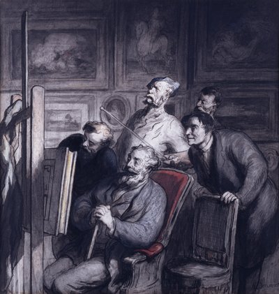 The Amateurs by Honoré Daumier