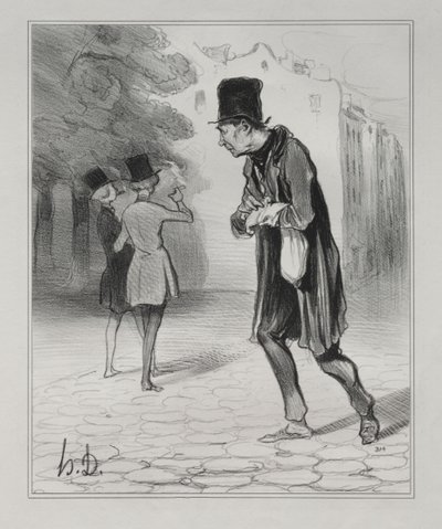 The Collector of Cigar Stubs by Honoré Daumier