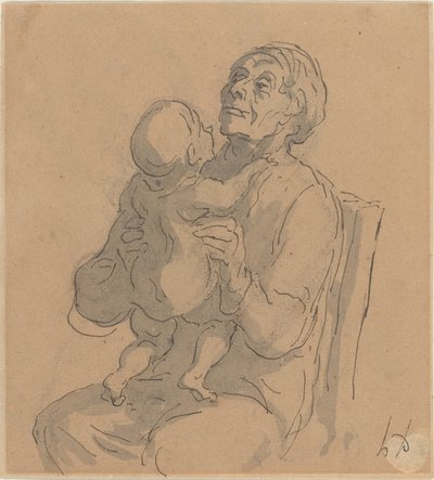 The Grandmother by Honoré Daumier