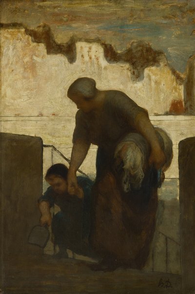 The Laundress by Honoré Daumier