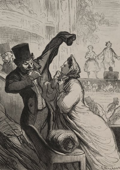 The Theatre: The Last Scene by Honoré Daumier
