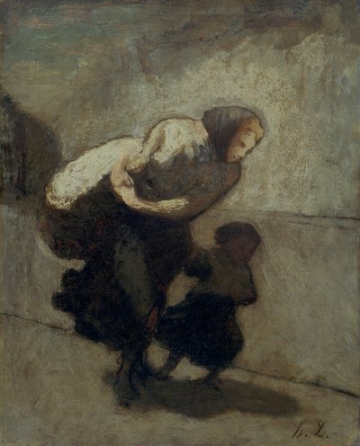The Heavy Burden by Honoré Daumier