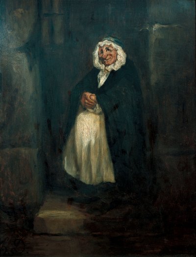 The old doorkeeper by Honoré Daumier