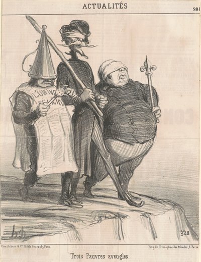 Three Poor Blind Men by Honoré Daumier