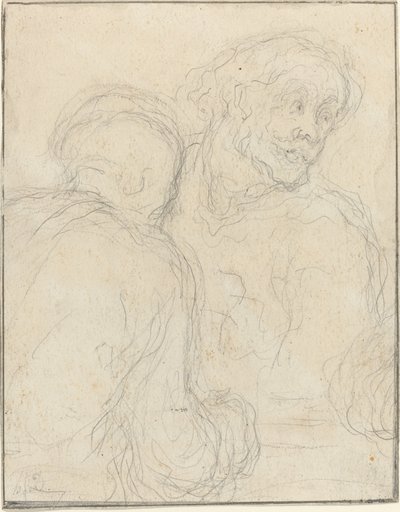 Two Men by Honoré Daumier