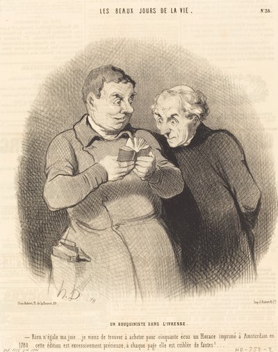 A Bookseller in Drunkenness by Honoré Daumier