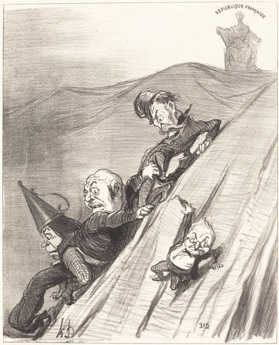 A Dangerous Path by Honoré Daumier