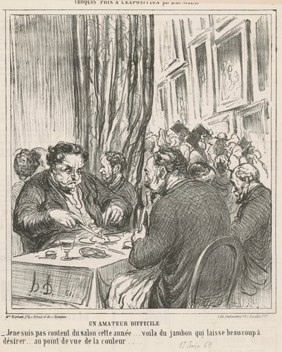 A Difficult Amateur by Honoré Daumier