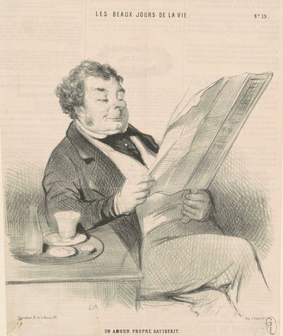 A Satisfied Self-Love by Honoré Daumier