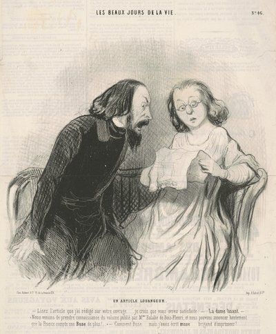 A Flattering Article by Honoré Daumier